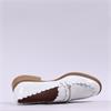 Marco Moreo Maura Frill Slip On Loafer - White Patent